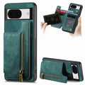 For Google Pixel 9 / 9 Pro Leather Zipper Wallet Back Phone Case