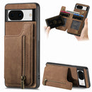 For Google Pixel 7 Leather Zipper Wallet Back Phone Case