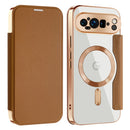 For Google Pixel 9 Pro XL Shield MagSafe RFID Anti-theft Leather Wallet Phone Case