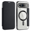 For Google Pixel 9 Pro Shield MagSafe RFID Anti-theft Leather Phone Case