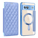 Shield Magsafe RFID Anti-theft Rhombus Leather Phone Case, For Google Pixel 9 Pro, For Google Pixel 9, For Google Pixel 7a