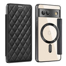 Shield Magsafe RFID Anti-theft Rhombus Leather Phone Case, For Google Pixel 9 Pro, For Google Pixel 9, For Google Pixel 7a