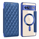 Shield Magsafe RFID Anti-theft Rhombus Leather Phone Case, For Google Pixel 9 Pro, For Google Pixel 9, For Google Pixel 7a