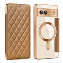 Shield Magsafe RFID Anti-theft Rhombus Leather Phone Case, For Google Pixel 9 Pro, For Google Pixel 9, For Google Pixel 7a