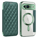 Shield Magsafe RFID Anti-theft Rhombus Leather Phone Case, For Google Pixel 9 Pro, For Google Pixel 9, For Google Pixel 7a