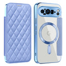 Shield Magsafe RFID Anti-theft Rhombus Leather Phone Case, For Google Pixel 9 Pro, For Google Pixel 9, For Google Pixel 7a