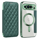 Shield Magsafe RFID Anti-theft Rhombus Leather Phone Case, For Google Pixel 9 Pro, For Google Pixel 9, For Google Pixel 7a