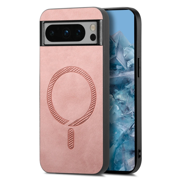 For Google Pixel 8 Pro Retro Magsafe Magnetic PU Back Cover Phone Case