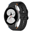 For Samsung Galaxy Watch 7/6/5/4 20mm Wave Pattern Silicone Watch Band