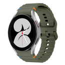 For Samsung Galaxy Watch 7/6/5/4 20mm Wave Pattern Silicone Watch Band
