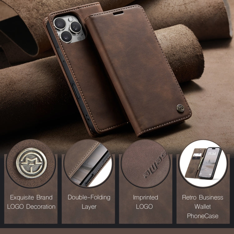 For iPhone 16 Pro Max CaseMe 013 Wallet Flip Leather Phone Case