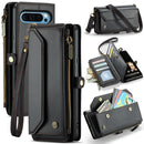 For Google Pixel 9 Pro XL Card Slots Zipper Wallet RFID Anti-theft Leather Case
