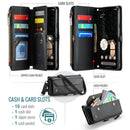 For Google Pixel 9 Pro XL Card Slots Zipper Wallet RFID Anti-theft Leather Case
