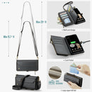 For Google Pixel 9 Pro XL Card Slots Zipper Wallet RFID Anti-theft Leather Case