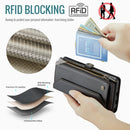 For Google Pixel 9 Pro XL Card Slots Zipper Wallet RFID Anti-theft Leather Case