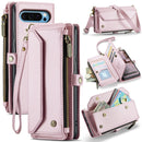For Google Pixel 9 Pro XL Card Slots Zipper Wallet RFID Anti-theft Leather Case