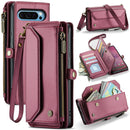 For Google Pixel 9 Pro XL Card Slots Zipper Wallet RFID Anti-theft Leather Case