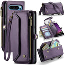For Google Pixel 9 Pro XL Card Slots Zipper Wallet RFID Anti-theft Leather Case