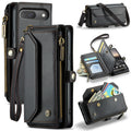 For Google Pixel 9 / 9 Pro Card Slots Zipper Wallet RFID Anti-theft Leather Case