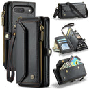 For Google Pixel 9 Pro XL Card Slots Zipper Wallet RFID Anti-theft Leather Case