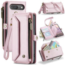 For Google Pixel 9 Pro XL Card Slots Zipper Wallet RFID Anti-theft Leather Case