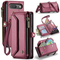 For Google Pixel 9 / 9 Pro Card Slots Zipper Wallet RFID Anti-theft Leather Case