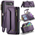 For Google Pixel 9 / 9 Pro Card Slots Zipper Wallet RFID Anti-theft Leather Case