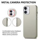 For iPhone 16 Plus Electroplated Metal Button Shockproof Phone Case