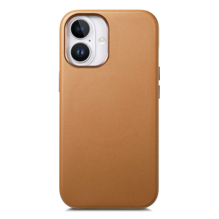 For iPhone 16 Electroplated Metal Button Shockproof Phone Case