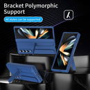 Bazher Shell Film Integrated Holder Shockproof Phone Case, For Galaxy Z Fold4, For Galaxy Z Fold3 5G