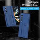 Bazher Shell Film Integrated Holder Shockproof Phone Case, For Galaxy Z Fold4, For Galaxy Z Fold3 5G