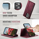 CaseMe C49 MagSafe RFID Blocking Detachable Wallet Leather Phone Case, For iPhone 12 / 12 Pro