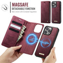 CaseMe C49 MagSafe RFID Blocking Detachable Wallet Leather Phone Case, For iPhone 12 / 12 Pro