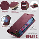 CaseMe C49 MagSafe RFID Blocking Detachable Wallet Leather Phone Case, For iPhone 12 / 12 Pro