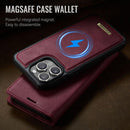 CaseMe C49 MagSafe RFID Blocking Detachable Wallet Leather Phone Case, For iPhone 12 / 12 Pro
