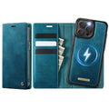 CaseMe C49 MagSafe RFID Blocking Detachable Wallet Leather Phone Case, For iPhone 12 / 12 Pro