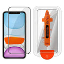 Easy Install Box Dust-Free Screen-Printed HD Tempered Glass Film, For iPhone 11 Pro Max, For iPhone 11, For iPhone 11 Pro, For iPhone XS, For iPhone XR, For iPhone XS Max, For iPhone X, For iPhone 17e / 16e