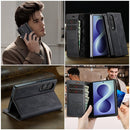 CaseMe 033 Calf Leather Lining Microfibre RFID Blocking Phone Case, For Galaxy Z Fold8 5G, For Galaxy Z Fold8 Ultra 5G