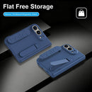 For iPhone Duo Shell Film Integrated Holder Shockproof Phone Case