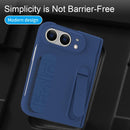 For iPhone Duo Shell Film Integrated Holder Shockproof Phone Case