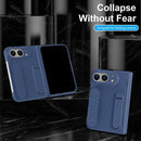 For iPhone Duo Shell Film Integrated Holder Shockproof Phone Case
