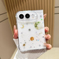 For iPhone Duo Cosmic Star Glitter Epoxy TPU Phone Case