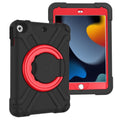 iPad 9th 8th 7th Gen 10.2 inch EVA + PC Flat Protective Shell with 360 ° Rotating Bracket