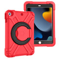 iPad 9th 8th 7th Gen 10.2 inch EVA + PC Flat Protective Shell with 360 ° Rotating Bracket