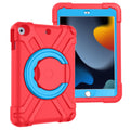 iPad 9th 8th 7th Gen 10.2 inch EVA + PC Flat Protective Shell with 360 ° Rotating Bracket