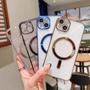 For iPhone 13 6D Plated Magsafe Phone Case