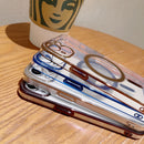 For iPhone 13 6D Plated Magsafe Phone Case