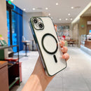 For iPhone 13 6D Plated Magsafe Phone Case
