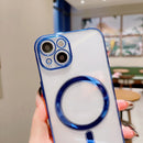 For iPhone 13 6D Plated Magsafe Phone Case