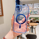 For iPhone 13 6D Plated Magsafe Phone Case
